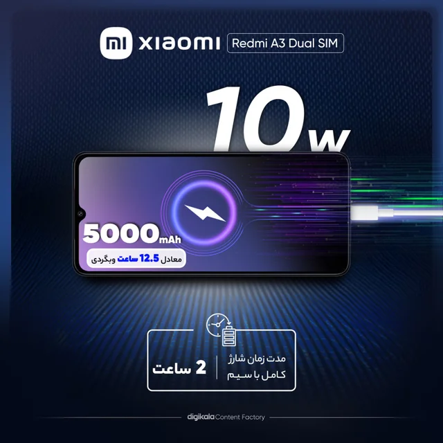 گوشی موبایل شیائومی مدل Redmi A3 دو سیم کارت ظرفیت 128 گیگابایت و رم 4 گیگابایت 102305771